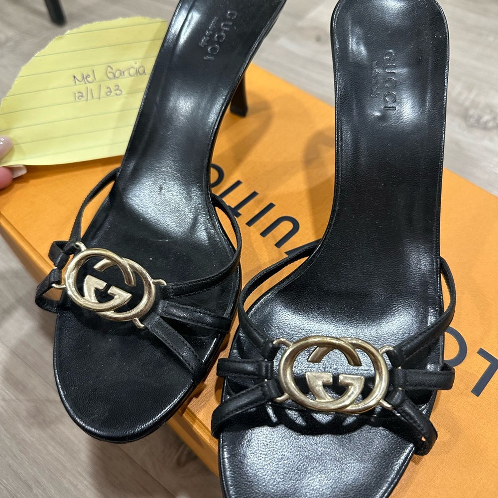 Black gucci heels size 37